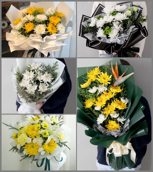 河北石家庄灵寿县三圣院乡白事花束代送